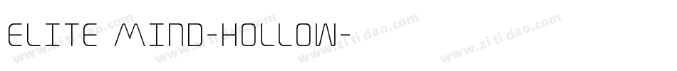ELITE MIND-HOLLOW字体转换